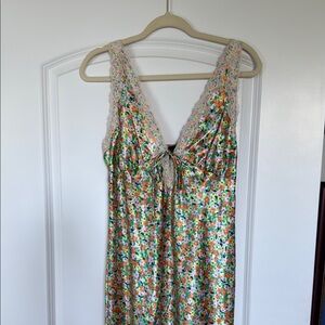 Floral Lace-Trimmed Dress BRAND NEW